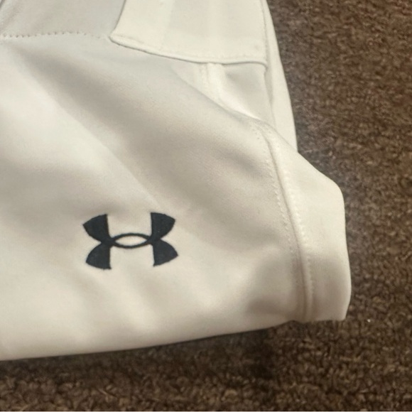 EUC! Under Armour White Athletic Pants baseball bottoms  Youth XL - Picture 3 of 5